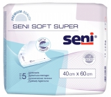Seni Soft Super higieniczne podkładki chłonne 4 krople, 40 x 60 cm 5 sztuk