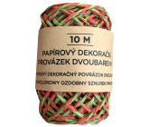 Albi Dekoracyjny sznurek dwukolorowy Czerwono-zielony 10 m