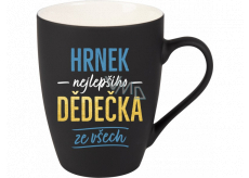 Albi Sametowy kubek Najlepszy dziadek czarny 300 ml