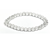 Bransoletka Aqua aura i fasetowany kryształowy, elastyczna, naturalny kamień, kuleczka 6 mm / 16 - 17 cm, kamień kamień