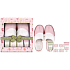 Baylis & Harding Růže, Vlčí mák a Vanilka krém na chodidla 50 ml + krystalky na koupel chodidel 100 ml + tuhé mýdlo 100 g + sprchový gel 50 ml + bačkory, kosmetická sada pro ženy