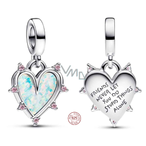 Zawieszka ze srebra próby 925 Przyjaźń 2w1, wisiorek na bransoletkę miłość Zawieszka ze srebra próby 925 Przyjaźń 2w1, wisiorek na bransoletkę miłość