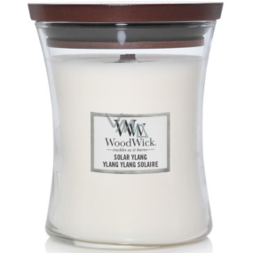 WoodWick Solar Ylang - Sluneční Ylang vonná svíčka s dřevěným knotem a víčkem sklo střední 275 g