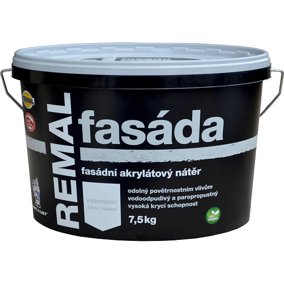 REMAL Fasada akrylowa farba fasadowa biała 7,5 kg