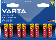 Varta Longlife Max Power AA tužkové baterie 8 ks