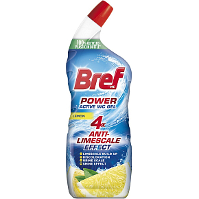 Bref WC żel Power Aktiv Żel Cytrynowy z odświeżaczem, 750 ml