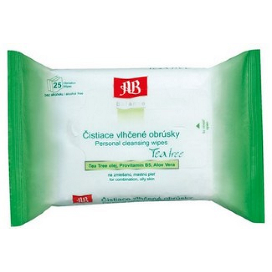 Ab Balance Tea Tree čisticí kosmetické ubrousky 25 kusů