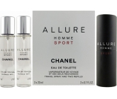 Chanel Allure Homme Sport woda toaletowa zestaw 3 x 20 ml