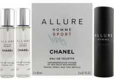 Chanel Allure Homme Sport woda toaletowa zestaw 3 x 20 ml