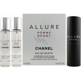 Chanel Allure Homme Sport woda toaletowa zestaw 3 x 20 ml