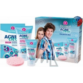 Dermacol Acneclear mycí gel 150 ml + gel-krém 50 ml + maska 16 g + houbička, kosmetická sada Dermacol Acneclear mycí gel 150 ml + gel-krém 50 ml + maska 16 g + houbička, kosmetická sada