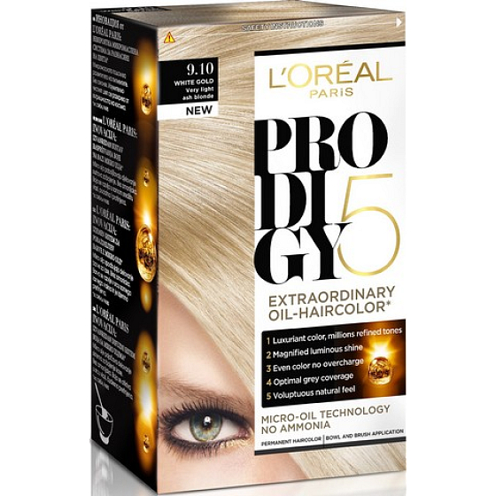 Loreal Paris Prodigy 5 barva na vlasy 9.10 velmi světlá blond popelavá