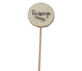 Bohemia Gifts Drewniany ząb do ziół z nadrukiem - Rozmaryn średnica koleczka wynosi 5 - 8 cm