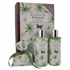 Bohemia Gifts Botanica Olej konopny żel pod prysznic 200 ml + szampon do włosów 200 ml + mydło toaletowe 100 g, kosmetyczny zestaw
