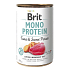 Brit Mono Protein Tuňák se sladkými rtambory s příchutí králíka 100% čistý protein kompletní krmivo pro psy 400 g