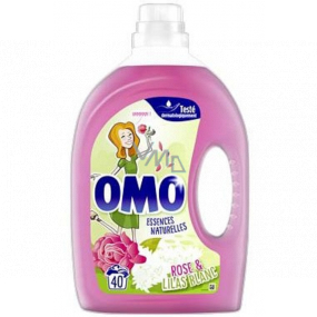Omo Essences Naturelles Rose & Lilas Blanc univerzální gel na praní, bílé a stálobarevné prádlo 40 dávek 2 l
