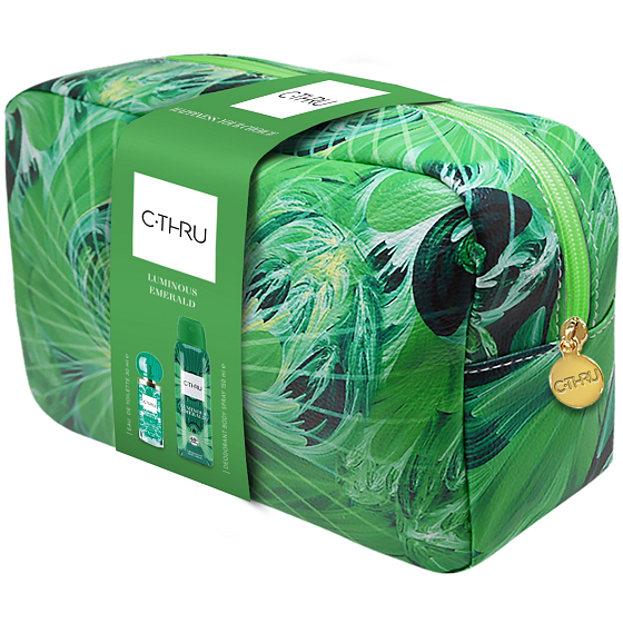 C-Thru Luminous Emerald toaletní voda pro ženy 30 ml + deodorant sprej 150 ml + etue, dárková sada