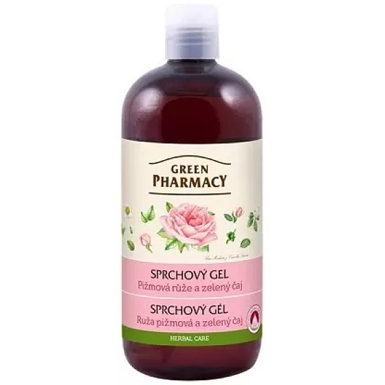 Green Pharmacy Pižmová růže a Zelený čaj sprchový gel 500 ml