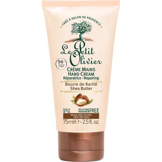 Le Petit Olivier Bambucké máslo regenerační krém na ruce 75 ml