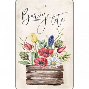 Bohemia Gifts Aromatická vonná karta Barvy léta jemná a čistá vůně 10,5 x 16 cm