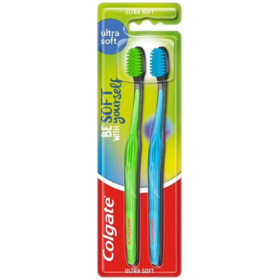 Colgate Ultra Soft miękki szczoteczka do zębów 1 + 1 sztuka