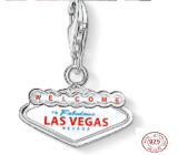 Charm Srebrna 925 Las Vegas, hummer klips na bransoletkę podróżną