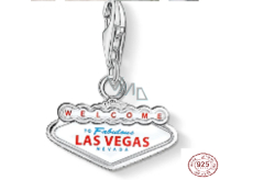 Charm Srebrna 925 Las Vegas, hummer klips na bransoletkę podróżną