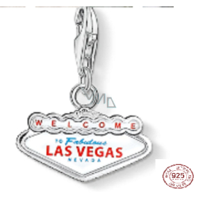 Charm Srebrna 925 Las Vegas, hummer klips na bransoletkę podróżną