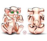 Zawieszka ze srebra próby 925 Disney Król Lew - Nala rose, koralik do bransoletki film