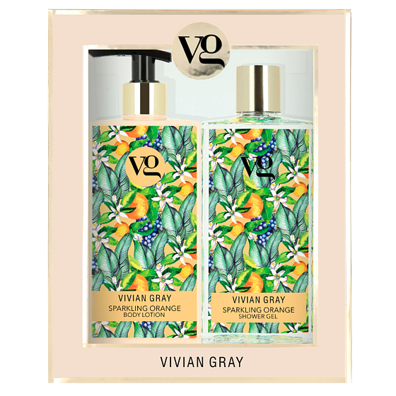 Vivian Gray Sensational Orange żel pod prysznic + mleczko do ciała 2 x 350 ml, zestaw prezentowy