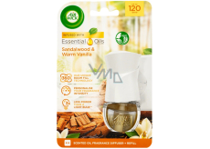 Air Wick Essential Oils a Santalové dřevo a vanilka, elektrický osvěžovač vzduchu strojek a náplň 19 ml