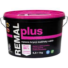 REMAL Plus wysoce kryjąca farba na ścianę, 6,5+1 kg REMAL Plus wysoce kryjąca farba na ścianę, 6,5+1 kg