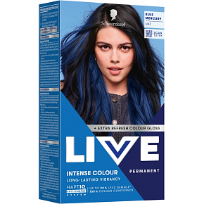 Live Intense Color U67 Metaliczny niebieski kolor do włosów, 60 ml
