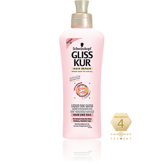 Gliss Kur Liquid Silk Gloss okamžitá bezoplachová regenerační kúra 150 ml