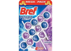 Bref Power Aktiv 4 Formula Lawenda WC blok dla higienicznej czystości i świeżości Twojej toalety, zabarwia wodę 3 x 50 g