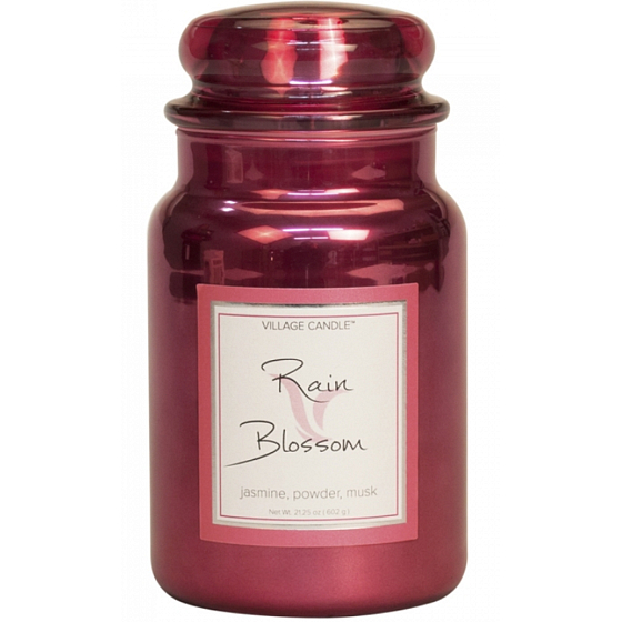 Village Candle Záplava květů - Rain Blossom vonná svíčka ve skle 2 knoty 602 g