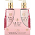 Grace Cole Warm Vanilla & Sandalwood - Vanilka a santalové dřevo tekuté mýdlo na ruce 300 ml + jemné mléko na ruce 300 ml, kosmetická sada pro ženy
