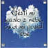 Albi Magnet Štěstí mi spadlo z nebe, osud mi poslal Tebe 6,5 x 6,5 cm