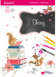 Ditipo Třpytivé omalovánky Foxy 8 listů 21 x 30 cm