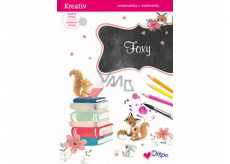 Ditipo Třpytivé omalovánky Foxy 8 listů 21 x 30 cm