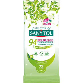Sanytol dezynfekujące chusteczki czyszczące, 72 szt. Sanytol dezynfekujące chusteczki czyszczące, 72 szt.