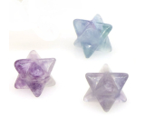 Fluoryt merkaba hmatka z naturalnego kamienia 13 mm, kamień geniuszy