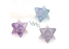 Fluoryt merkaba hmatka z naturalnego kamienia 13 mm, kamień geniuszy