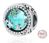 Zawieszka ze srebra 925 Przejrzysty ocean, koralik do bransoletki