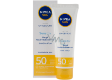 Nivea Sun UV Face Sensitive OF 50 krem do opalania dla wrażliwej skóry 50 ml