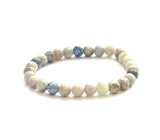 Bransoletka Hackmanit elastyczna naturalny kamień, kuleczka 6 mm / 16 - 17 cm, kamień dwukolorowy, ciała i duszy