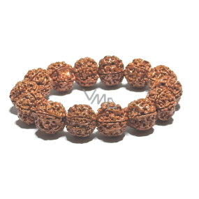 Rudraksha elastyczny bransoletka naturalny kamień, kulka 18 mm / 19 cm Rudraksha elastyczny bransoletka naturalny kamień, kulka 18 mm / 19 cm