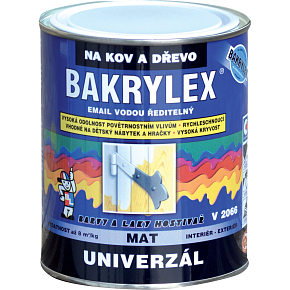 Bakrylex Uniwersal mat V2066 farba do drewna i metalu 0199 czarna, 700 g