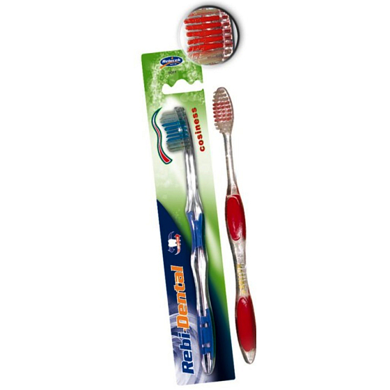 Rebi Dental Herbal zubní kartáček různé barvyměkký 1 kus