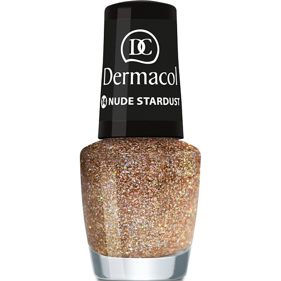 Dermacol Nail Polish with Effect Glitter Touch lak na nehty s efektem 14 Nude Stardust 5 ml